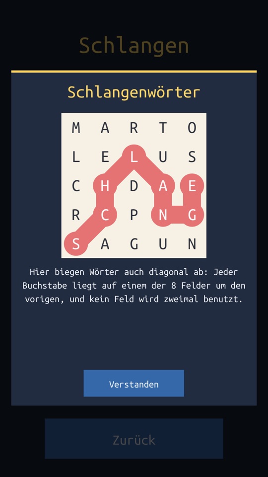 Die Hilfe zu den Schlangen