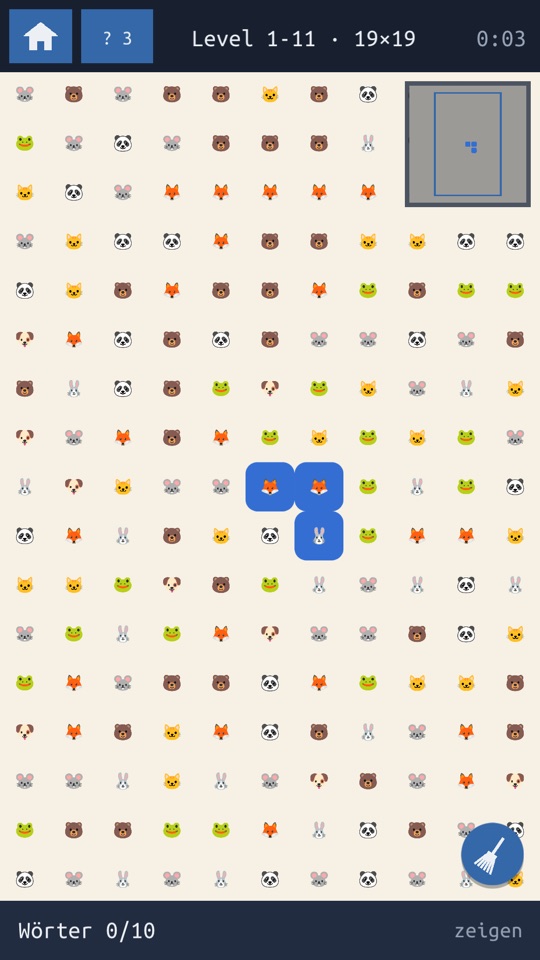 Ein Emoji-Spielfeld